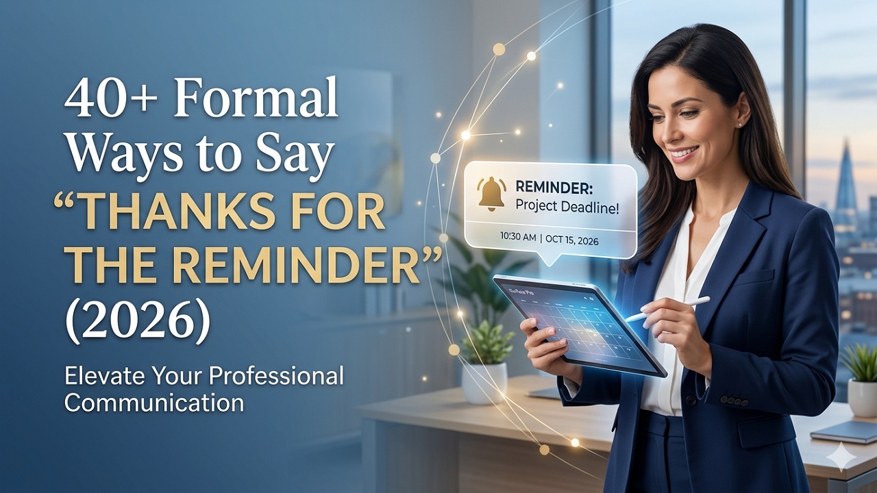 40+ Formal Ways to Say “Thanks for the Reminder” (2026)